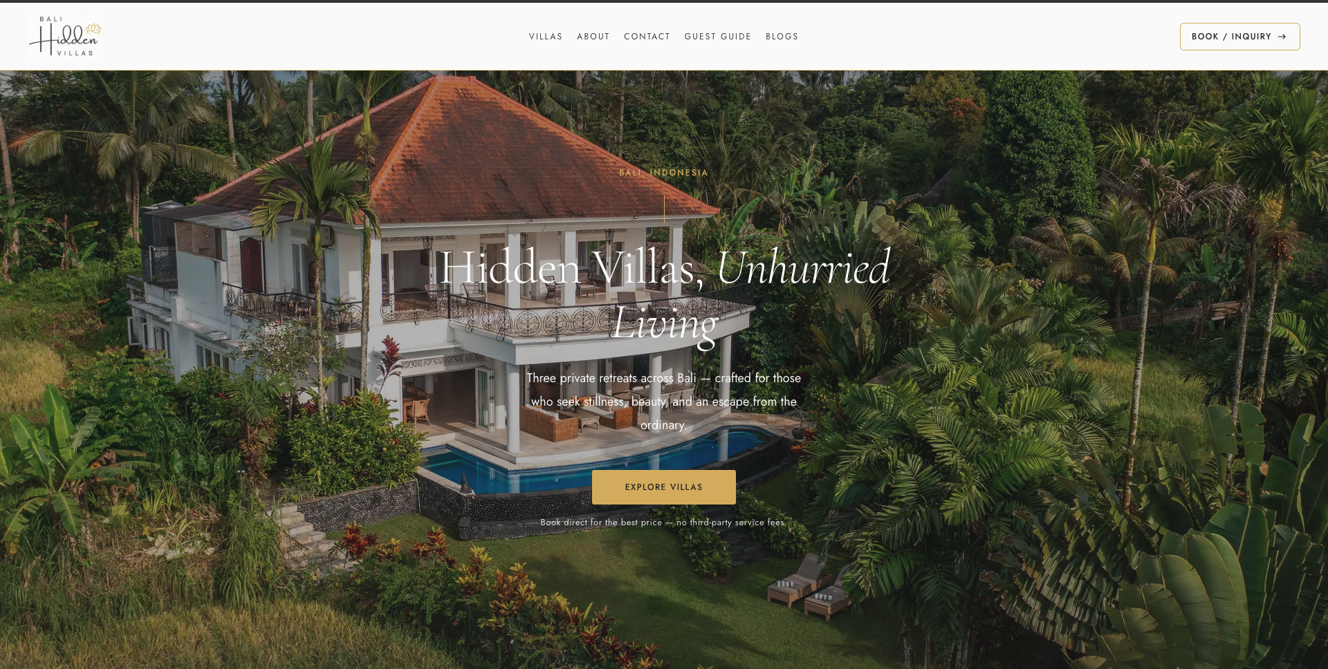 Bali Hidden Villas hero image